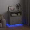 vidaXL LED Sideboard Concrete grey 71 x 34.5 x 75 cm Engineered Wood