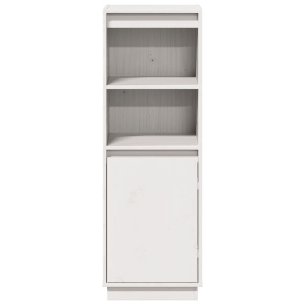 vidaXL Highboard White 37x34x110 cm Solid Wood Pine