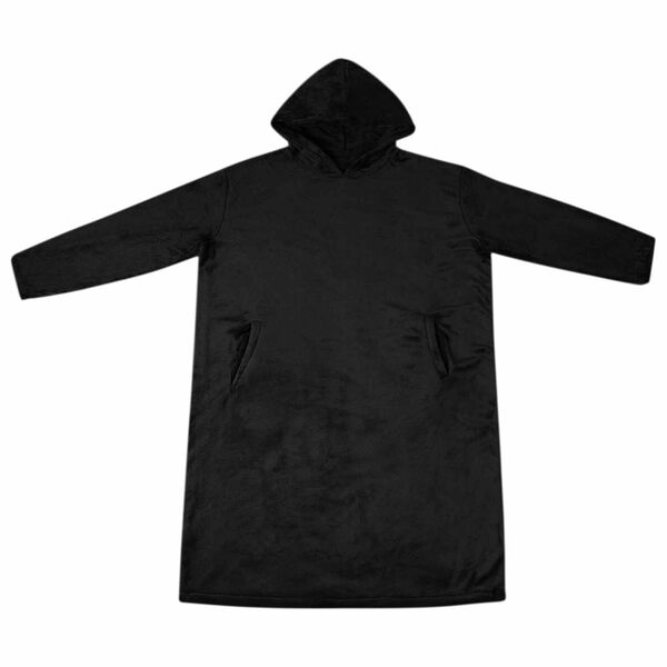 vidaXL Blanket Hoodie Black S Flannel