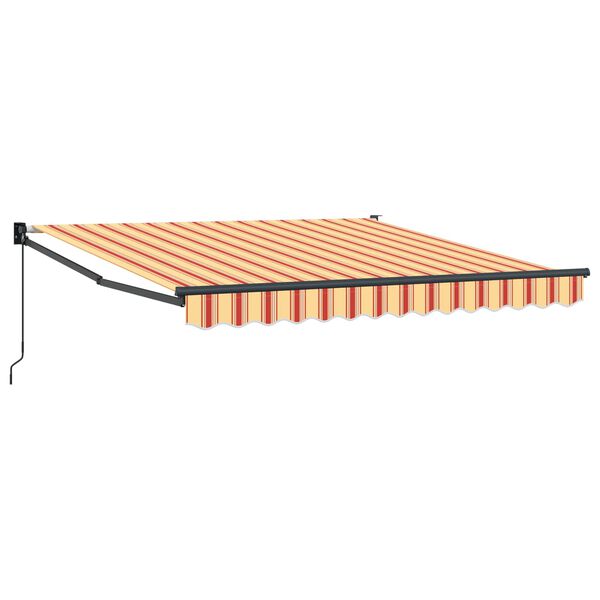 vidaXL Retractable Awning Retractable Yellow and Orange 300 x 250 cm