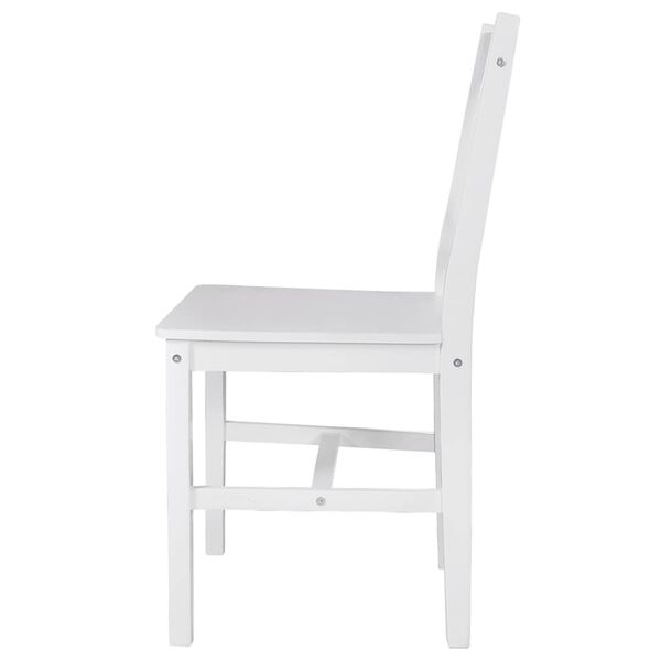 vidaXL Dining Chairs 4 pcs White Pinewood
