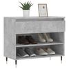 vidaXL Shoe Cabinet Concrete Grey 70x36x60 cm Engineered Wood