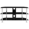 vidaXL TV Cabinet Black 96x46x50 cm Tempered Glass