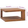 vidaXL Coffee Table 65x65x33 cm Solid Teak Wood