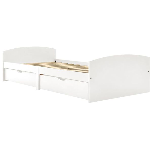 vidaXL Bed Frame with 2 Drawers without Mattress White 90x200 cm