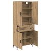 vidaXL Highboard Artisan Oak 69.5 x 34 x 180 cm Engineered Wood