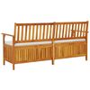 vidaXL Storage Bench with Cushion 170 cm Solid Wood Acacia