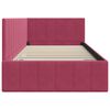 vidaXL Corner Bed Frame with Headboard Wine Red 90 cm x 200 cm Velvet