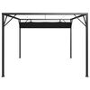 vidaXL Garden Gazebo with Retractable Roof Canopy 3x3 m Anthracite