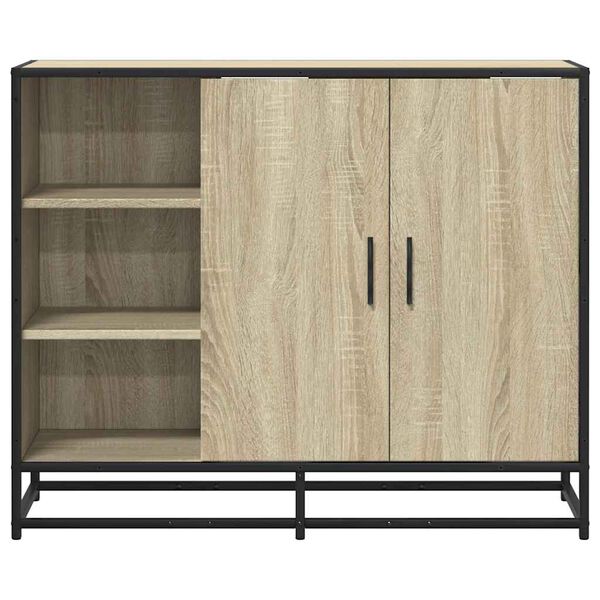 vidaXL Sideboard Sonoma Oak 92x35x76 cm Engineered Wood