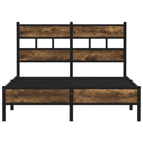 vidaXL Bed Frame without Mattress with Headboard Sonoma Oak 120x190 cm Small Double