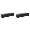 vidaXL Railing 2 pcs 80 x 17 x 17 cm Metal