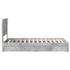 vidaXL Storage Bed Concrete Grey 90 x 200 cm Engineered Wood
