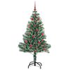 vidaXL Artificial Christmas Tree Snow Flocked with LED Light 150 cm