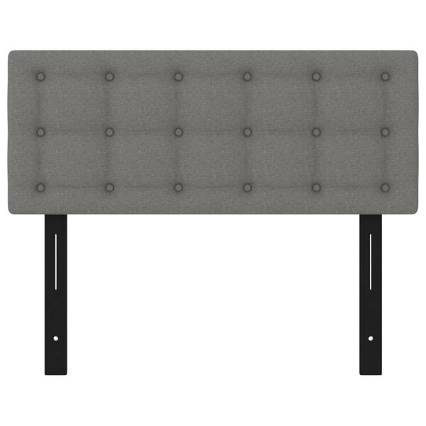 vidaXL Headboard Dark Grey 100x5x78/88 cm Fabric
