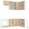 vidaXL Kitchen Unit PORTO 8 pcs Sonoma Oak Engineered Wood