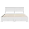 vidaXL Bed Frame with Headboard White 200 x 200 cm Engineered Wood