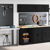 vidaXL Garage Cabinets 2 pcs Black Engineered Wood