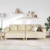 vidaXL Sofa Set Cream Fabric