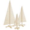 vidaXL Wooden Christmas Trees for Decoration 3 pcs Solid Wood Pine