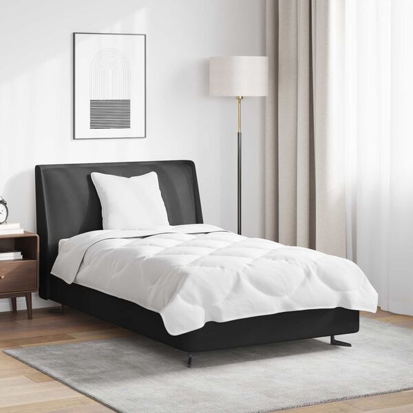 vidaXL Duvet Set with Pillow 2 pcs White Microfibre