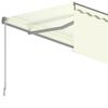 vidaXL Manual Retractable Awning with Blind 3x2.5m Cream