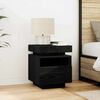 vidaXL Bedside Cabinet Black Oak 40 x 39 x 48.5 cm Engineered wood
