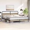 vidaXL Metal Bed Frame without Mattress Smoked Oak 183x213 cm