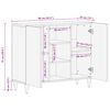 vidaXL Sideboard 90x33x75 cm Solid Wood Mango