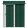 vidaXL Garden Shed Green 192x152.5x237 cm Galvanised Steel