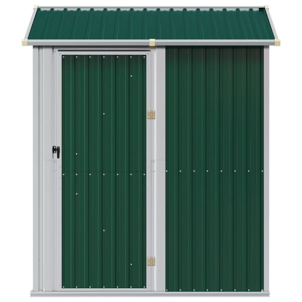 vidaXL Garden Shed Green 192x152.5x237 cm Galvanised Steel
