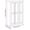 vidaXL 3-Door Wardrobe Grey 118x50x171.5 cm Pine Panama Range