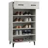 vidaXL Shoe Cabinet Concrete Grey 60x35x105 cm Engineered Wood