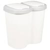 vidaXL Garbage Bin White 49.5 x 30 x 46.5 cm PP
