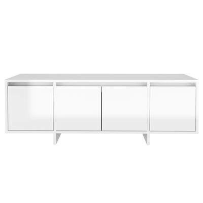 vidaXL TV Cabinet High Gloss White 120x30x40.5 cm Engineered Wood