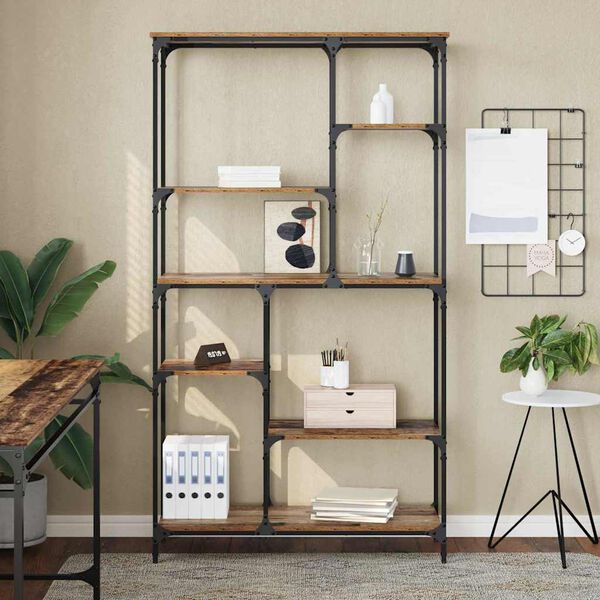 vidaXL Bookshelf Old Wood 99 x 35.5 x 176 cm Engineered Wood