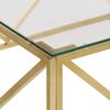 vidaXL Coffee Table Gold Stainless Steel and Tempered Glass