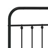 vidaXL Metal Bed Frame without Mattress with Footboard Black 193x203cm