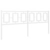 vidaXL Metal Replace Headboard White 180 cm