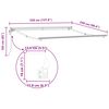 vidaXL Retractable Awning Yellow and White 350 x 250 cm