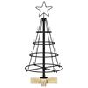 vidaXL Christmas Cone Tree with Stand Black 60 cm Steel