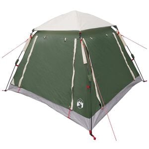 vidaXL Instant Tent with Rainfly 3-Person Quick-Release 3-Person Green