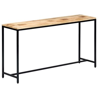 vidaXL Console Table 140x35x76 cm Solid Rough Mango Wood