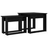 vidaXL Coffee Table Set 2 pcs Black Oak 50 x 52 x 42 cm