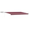 vidaXL Electric Retractable Awning Burgundy and White 4.5 x 3 m
