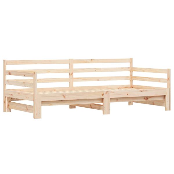 vidaXL Daybed with Trundle without Mattress 90x200 cm Solid Wood