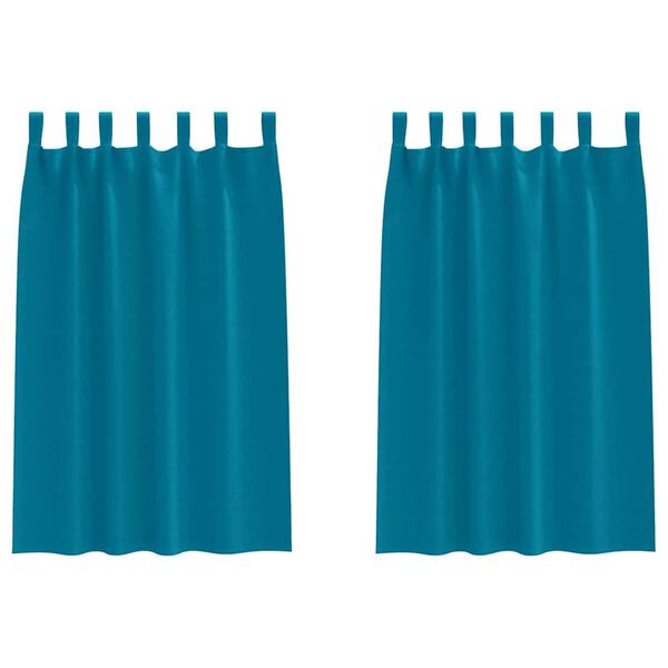 vidaXL Blackout Curtains with Rings 2 pcs Turquoise 175 x 140 cm