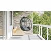 vidaXL Hanging Egg Chair Anthracite 91.5 x 60 x 110 cm Poly Rattan