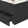 vidaXL Bed Frame with Headboard Black 120 x 200 cm Engineered Wood