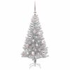 vidaXL Christmas Tree with 150 LEDs with Stand Silver 120 cm PET